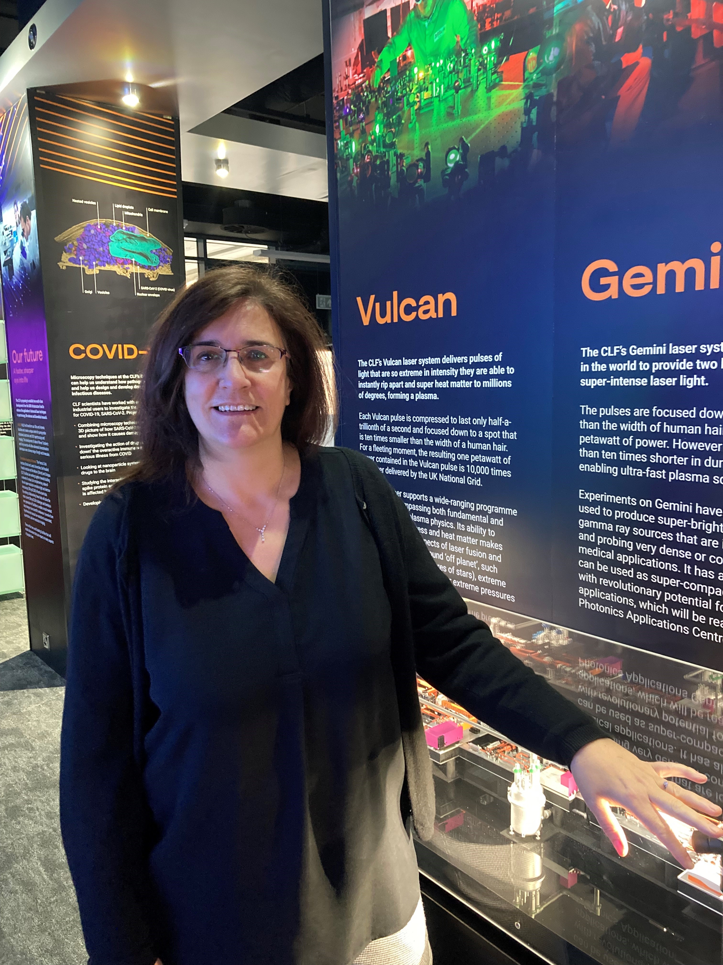 Cristina standing in the CLF visitor centre