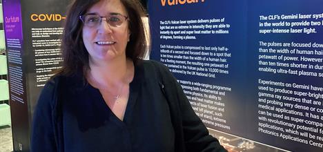 Cristina standing in the CLF visitor centre