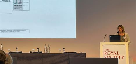 ​​​Selene Roberts presenting at the RS EGFR celebration.