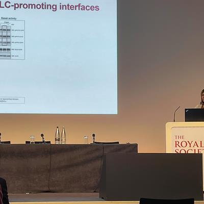 ​​​Selene Roberts presenting at the RS EGFR celebration.