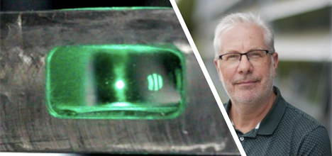Dr Andy Ward and an Optically trapped particle