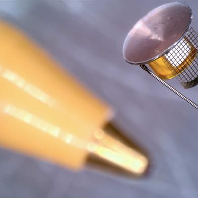 Image of a cone shaped laser target.