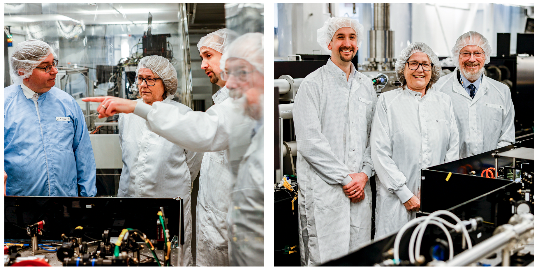 XFEL and CLF staff give tour of the facility to Prof Donna Strickland